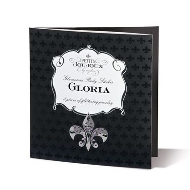 Пэстис из кристаллов Petits Joujoux Gloria set of 3 - Black/Pink, украшение на грудь и вульву