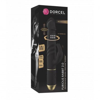 Вибратор Dorcel Furious Rabbit 2.0 с возвратно-поступательными движениями головки, перезаряжаемый