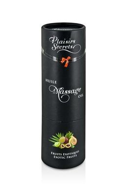 Массажное масло Plaisirs Secrets Exotic Fruits (59мл) с афродизиаками съедобное, подарочная упаковка