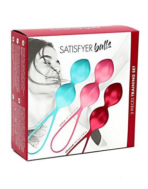 Вагинальные шарики Satisfyer V Balls (3 пары), диаметр 3,4см, вес 79-114-150гр, монолитные