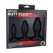 Набор анальных пробок Nexus Butt Plug Trio, макс. диаметр 3см - 4см - 5см