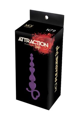 Анальні буси MAI Attraction Toys №79 Purple, довжина 18см, діаметр 3,1см