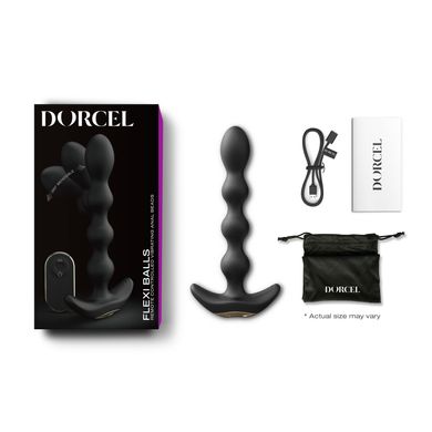 Анальный вибратор-бусы Dorcel FLEXI BALLS, гибкий ствол, пульт ДУ