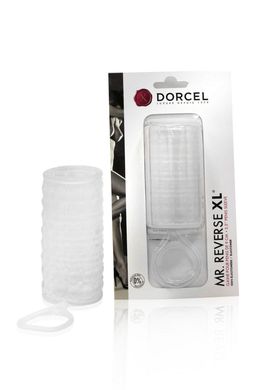 Насадка на член Dorcel Mr Reverse XL з кільцем для мошонки, стимулюючий рельєф