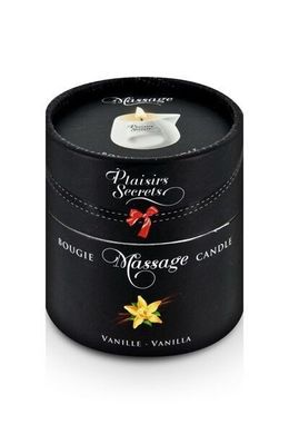 Массажная свеча Plaisirs Secrets Vanilla (80 мл) подарочная упаковка, керамический сосуд