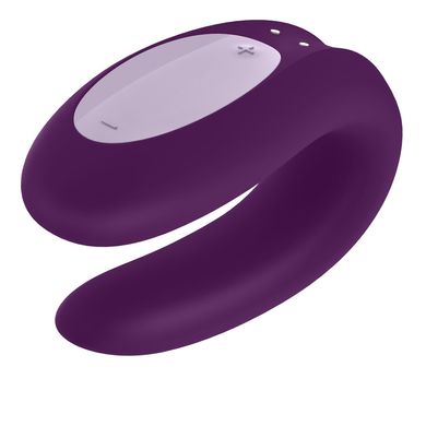 Смартвібратор для пар Satisfyer Double Joy Violet із широким кліторальним стимулятором