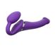 Безремневой страпон с вибрацией Strap-On-Me Vibrating Violet M диаметр 3,3см, пульт ДУ, регулируемый