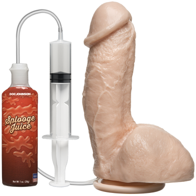 Кінчающий фалоімітатор Doc Johnson The Amazing Squirting Realistic Cock, ПВХ, діаметр 5,1см