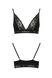 Еластичний топ з мереживом Passion PS001 TOP black, size S