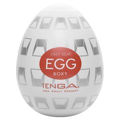 Мастурбатор-яйце Tenga Egg Boxy з геометричним рельєфом