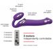 Безремневой страпон с вибрацией Strap-On-Me Vibrating Violet XL, диаметр 4,5см, пульт ДУ, регулируем