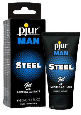 Гель для пеніса стимулювальний pjur MAN Steel Gel 50 ml з екстрактом паприки та ментолом