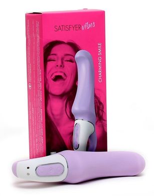 Мощный вибратор Satisfyer Vibes Charming Smile с гибким стволом, литой силикон, 12 режимов работы