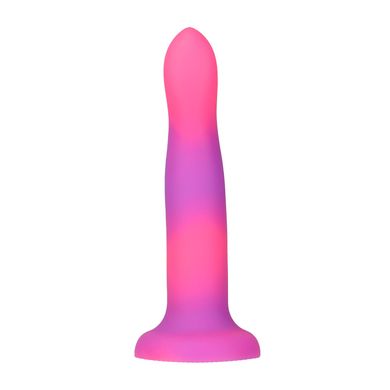 Светящийся в темноте фаллоимитатор ADDICTION Rave 8″ Glow in the Dark Dildo Pink Purple, 20,3 см