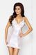 Сорочка приталенная с чашечками WILMA CHEMISE white S/M - Passion, трусики