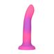 Светящийся в темноте фаллоимитатор ADDICTION Rave 8″ Glow in the Dark Dildo Pink Purple, 20,3 см