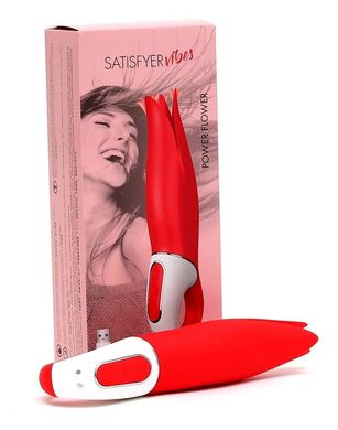 Мощный вибратор Satisfyer Vibes Power Flower с нежными трепещущими лепестками