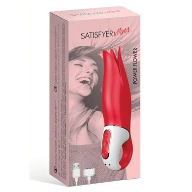 Мощный вибратор Satisfyer Vibes Power Flower с нежными трепещущими лепестками