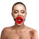 Кляп розширювач в формі губ Art of Sex - Gag Lips, натуральна шкіра