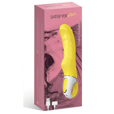 Мощный вибратор Satisfyer Vibes Yummy Sunshine с гибким стволом и стимулирующим рельефом