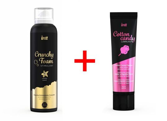 INTT Promo 2: Масажна піна Crunchy Foam Vanilla (150 мл) + лубрикант Cotton Candy (100 мл) безкоштовно