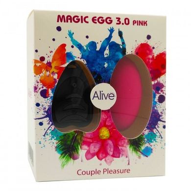 Виброяйцо Alive Magic Egg 3.0 Pink с пультом ДУ, на батарейках