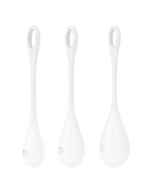 Набір йоні намистин Satisfyer Yoni Power 1 White, діаметр 2-2,5-3см, вага 22-46-74гр