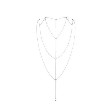 Цепочка для спины Bijoux Indiscrets Magnifique Back and Cleavage Chain - Silver, украшение для тела