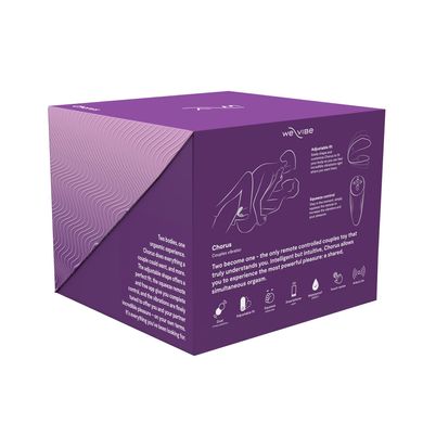 Смарт-вібратор для пар We-Vibe Chorus Purple, сенсорне керування вібраціями стисненням пульта