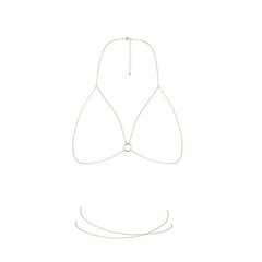 Цепочка портупея Bijoux Indiscrets Magnifique Bra Chain - Gold, украшение на тело