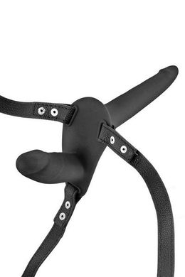 Подвійний страпон Fetish Tentation Strap-On with Double Dildo Black