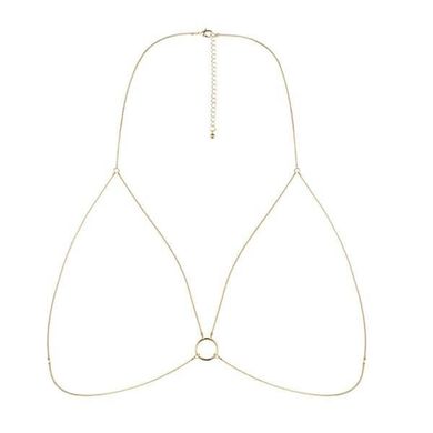 Цепочка портупея Bijoux Indiscrets Magnifique Bra Chain - Gold, украшение на тело