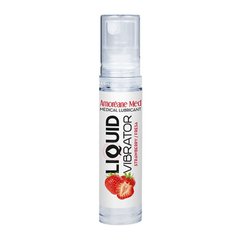 Лубрикант с эффектом вибрации Amoreane Med Liquid Vibrator Strawberry (10 мл)