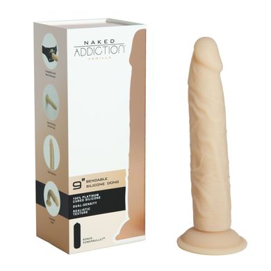 Фаллоимитатор Naked Addiction – 9” Silicone Dual Density Bendable Dildo - Vanilla