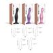 Насадка для страпона Strap-On-Me Dildo Plug Curvy Rose Dragee Metallic M