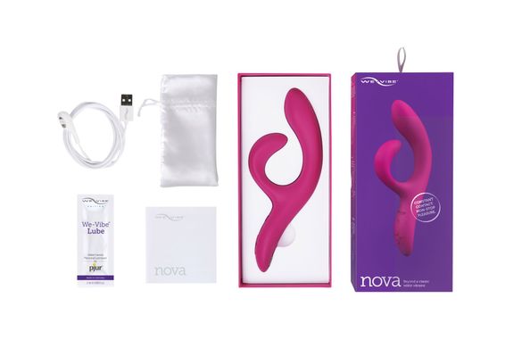 Смарт вібратор-кролик We-Vibe Nova Fuchsia, ергономічний, регульований кут нахилу стовбура