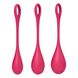 Набор йони бусин Satisfyer Yoni Power 1 Red, диаметр 2-2,5-3см, вес 22-46-74гр