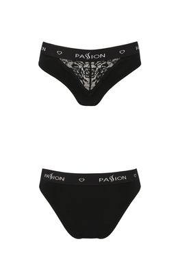 Трусики з широкою гумкою і мереживом Passion PS001 PANTIES black, size L