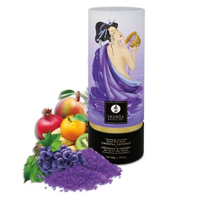 Соль для ванны Shunga Oriental Crystals Bath Salts – Exotic Fruits (500 г), соль Мертвого моря