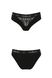 Трусики з широкою гумкою і мереживом Passion PS001 PANTIES black, size L