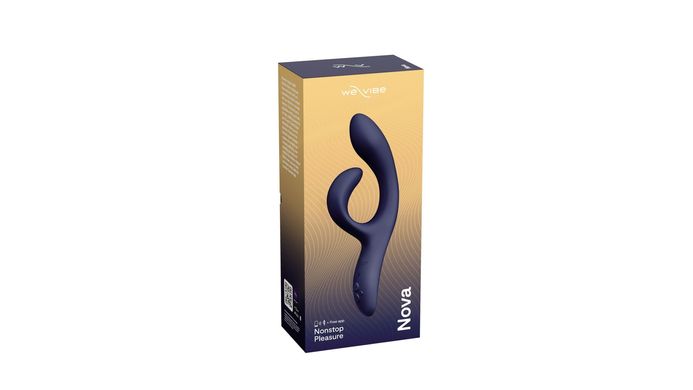 Смарт вібратор-кролик We-Vibe Nova Midnight Blue, ергономічний, регульований кут нахилу стовбура