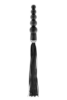 Флоггер с ручкой - анальными бусами Fetish Tentation Whip with Rosary Handle