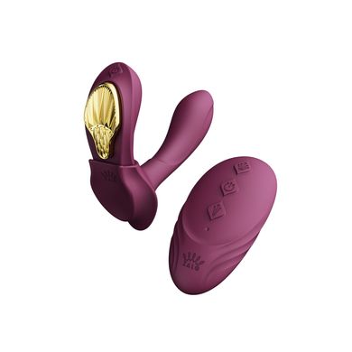 Смартвибратор в трусики Zalo — AYA Velvet Purple, насадка и пульт ДУ