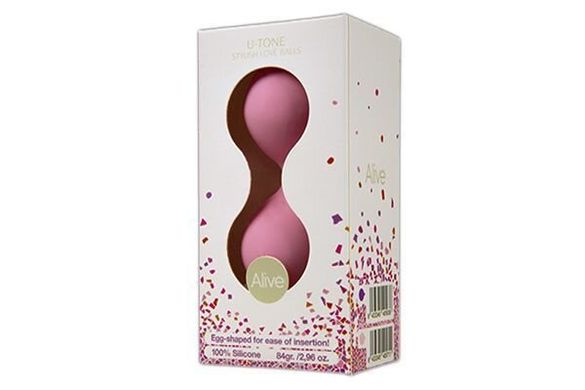 Вагінальні кульки Alive U-Tone Balls Pink, діаметр 3,5 см, вага 77 гр