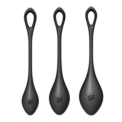 Набір йоні намистин Satisfyer Yoni Power 2 Black, диаметр 2-2,5-3см, вес 22-44-73гр