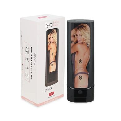 Мастурбатор Kiiroo Onyx + Jessica Drake, 10 стискуючих кілець, не треба рухати, теледільдоніка