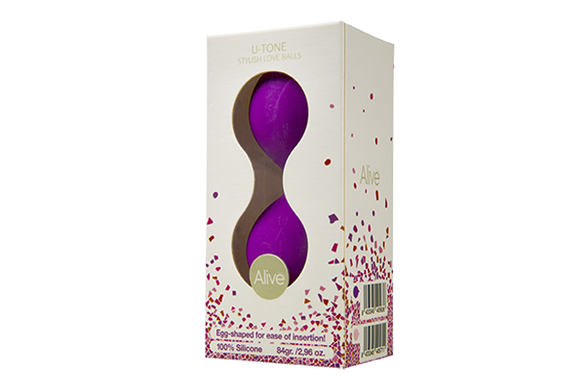 Вагинальные шарики Alive U-Tone Balls Purple, диаметр 3,5см, вес 77гр