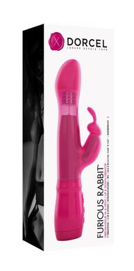 Вибратор Dorcel Furious Rabbit с вращением и возвратно-поступательными движениями головки, вибрация