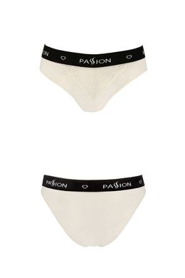 Трусики з широкою гумкою і мереживом Passion PS001 PANTIES ecru, size L