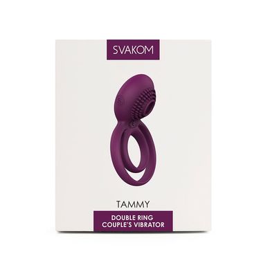 Двойное эрекционное кольцо с вибрацией Svakom Tammy Violet